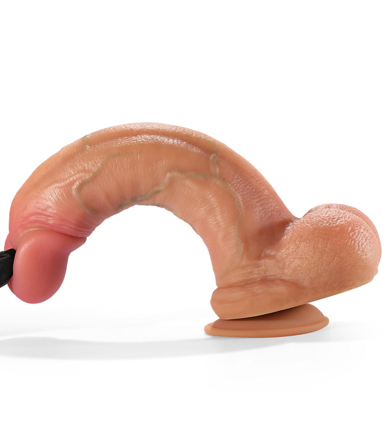 Dildo de Silicón con Ventosa y Tecnología Calmballs, imagen 1