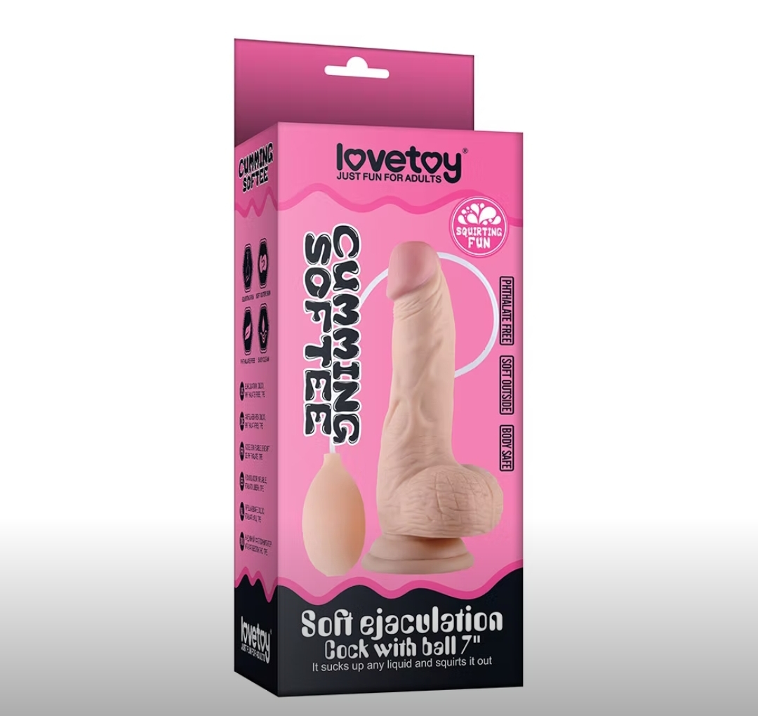 Dildo eyaculador con ventosa