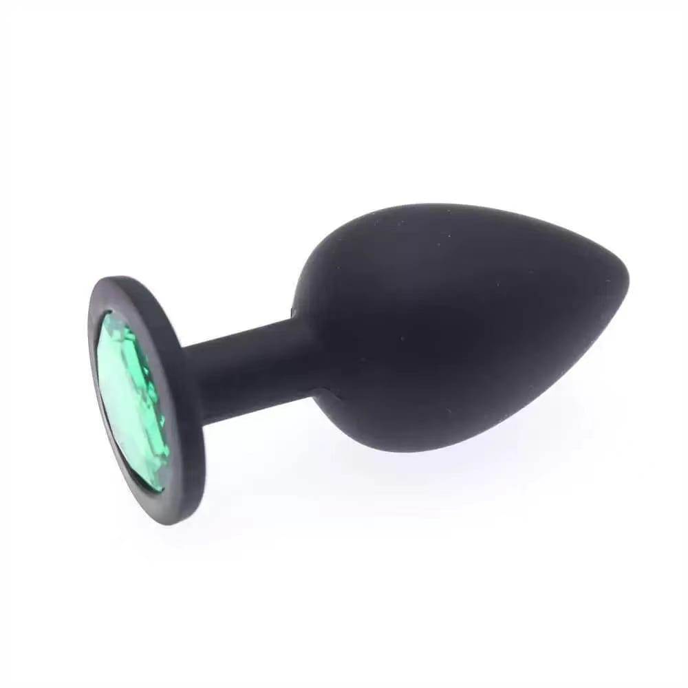 Plug Anal de Silicona Chico con Gema